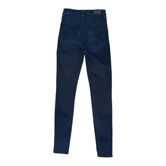 American Eagle Size 2 Long Black Next Level Stretch Highest Rise Jegging - Picture 2 of 7